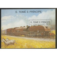 TRENES SANTO TOME y PRINCIPE HOJA BLOQUE NUEVA MINT FAUNA JIRAFAS 8,50 €